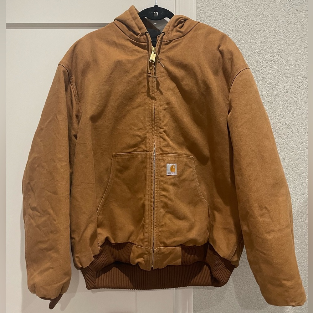 Carhartt Loose Fit Washed Duck Insulated Active Jacket Brown XL